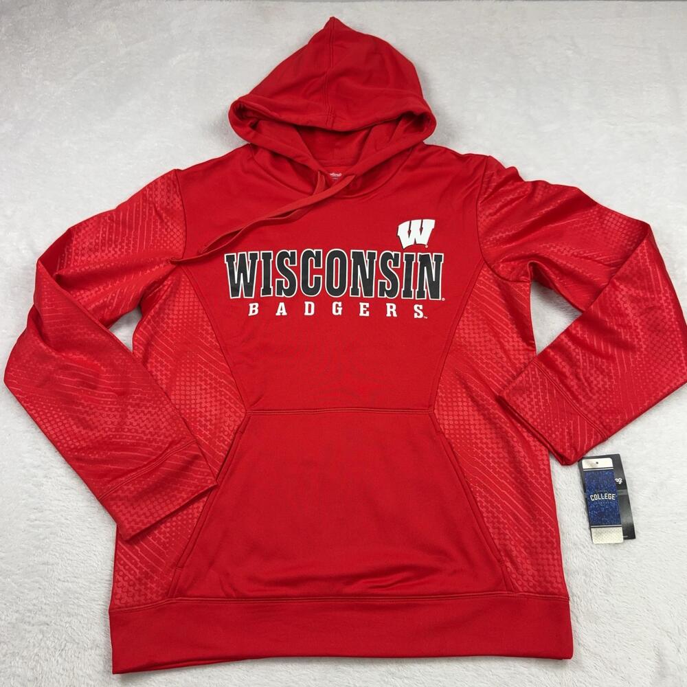 Wisconsin Badgers Captivating Sweatshirt Men M Red Football Collegiate NWT $50